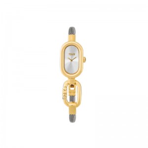 Reloj analógico con brazalete de acero y caja de acero IPG dorado TOUS Hold Oval - 3000131900