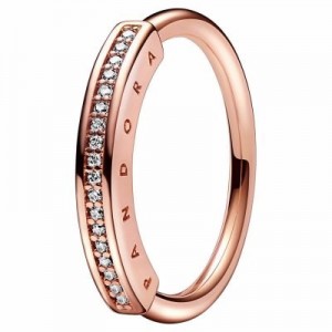 Anillo Pandora Signature I-D Pave 182283C01-52 - 182283C01-52