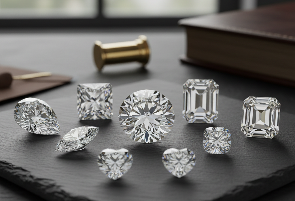 Diferentes formas de diamantes